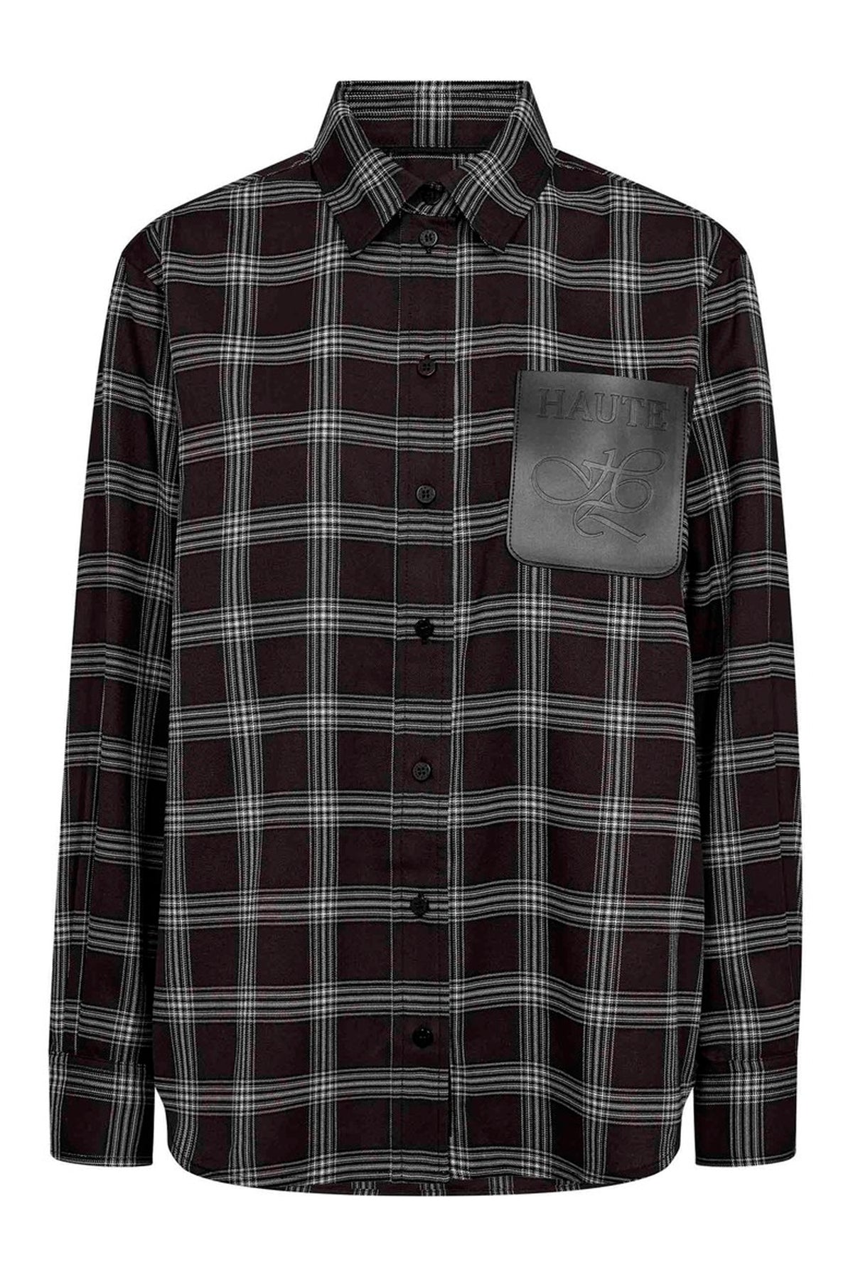 Haute Check Badge Shirt Black Check - HL10783