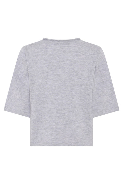 ChalinaBBAndra knit Light Grey Melange - BBW4837 Thumbnail