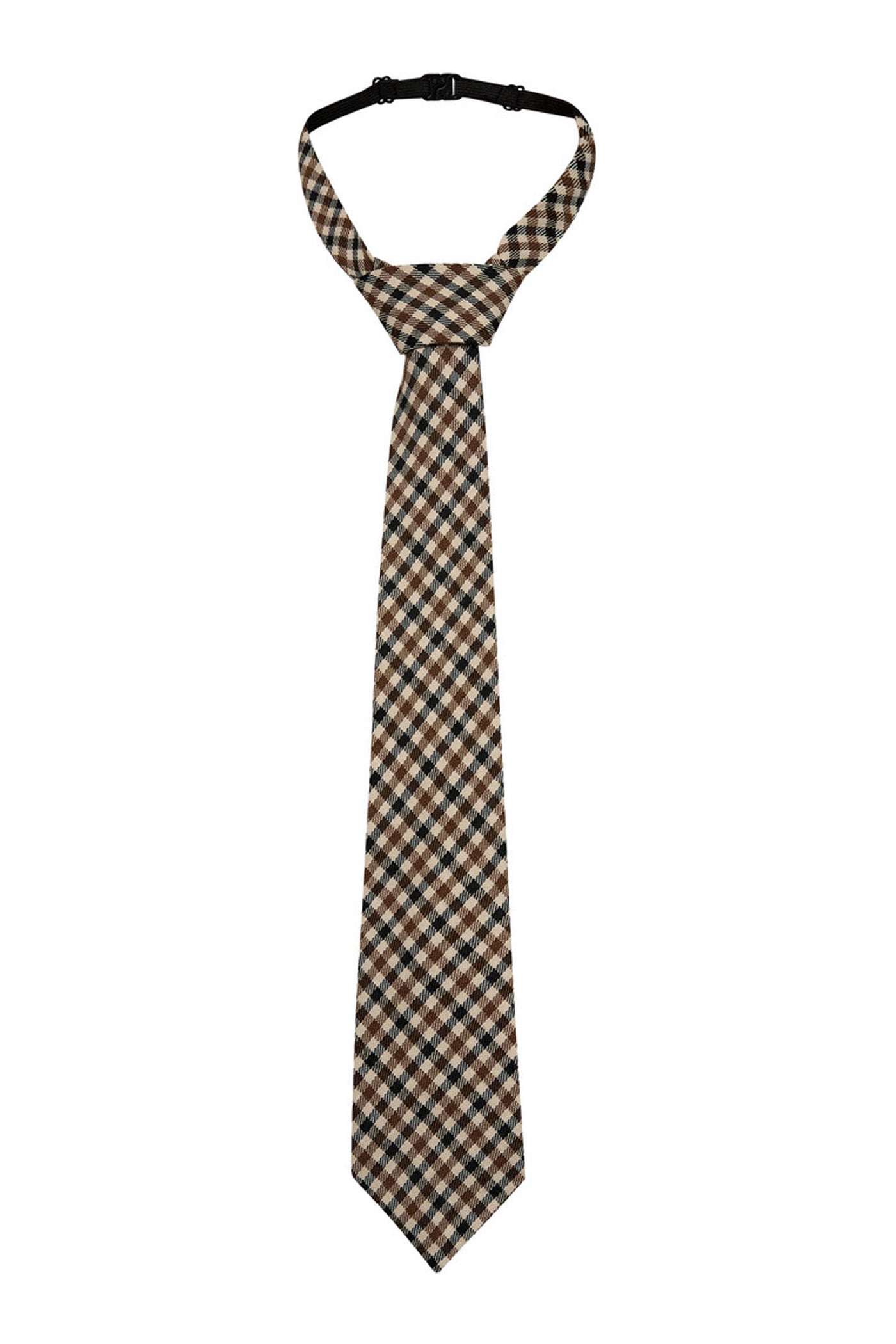 Check Tie Mocca / Black - HL10808