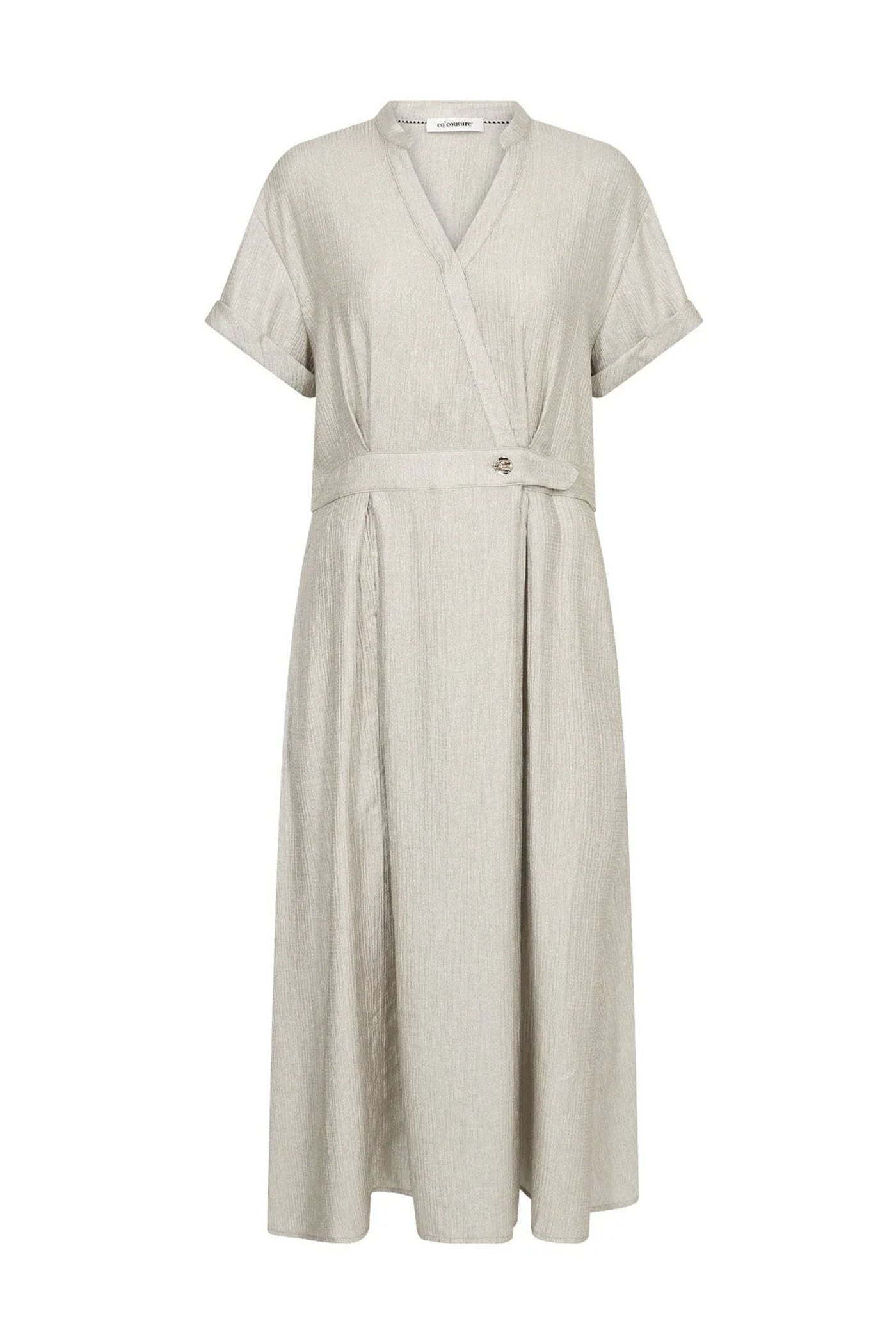 CherCC Wrap SS Dress 930-Silver - 46124
