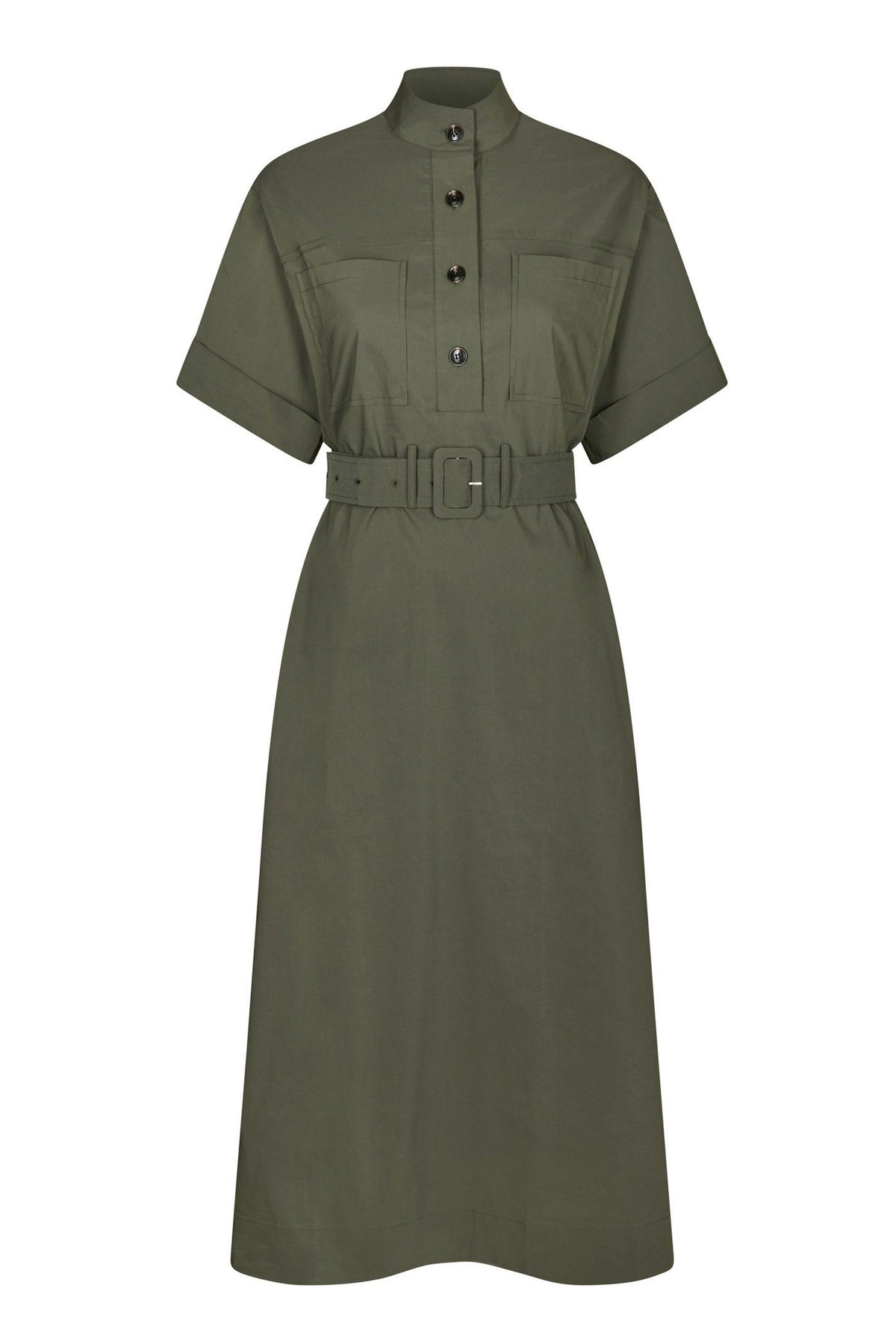 Cina Poplin Dress ARMY - 170039