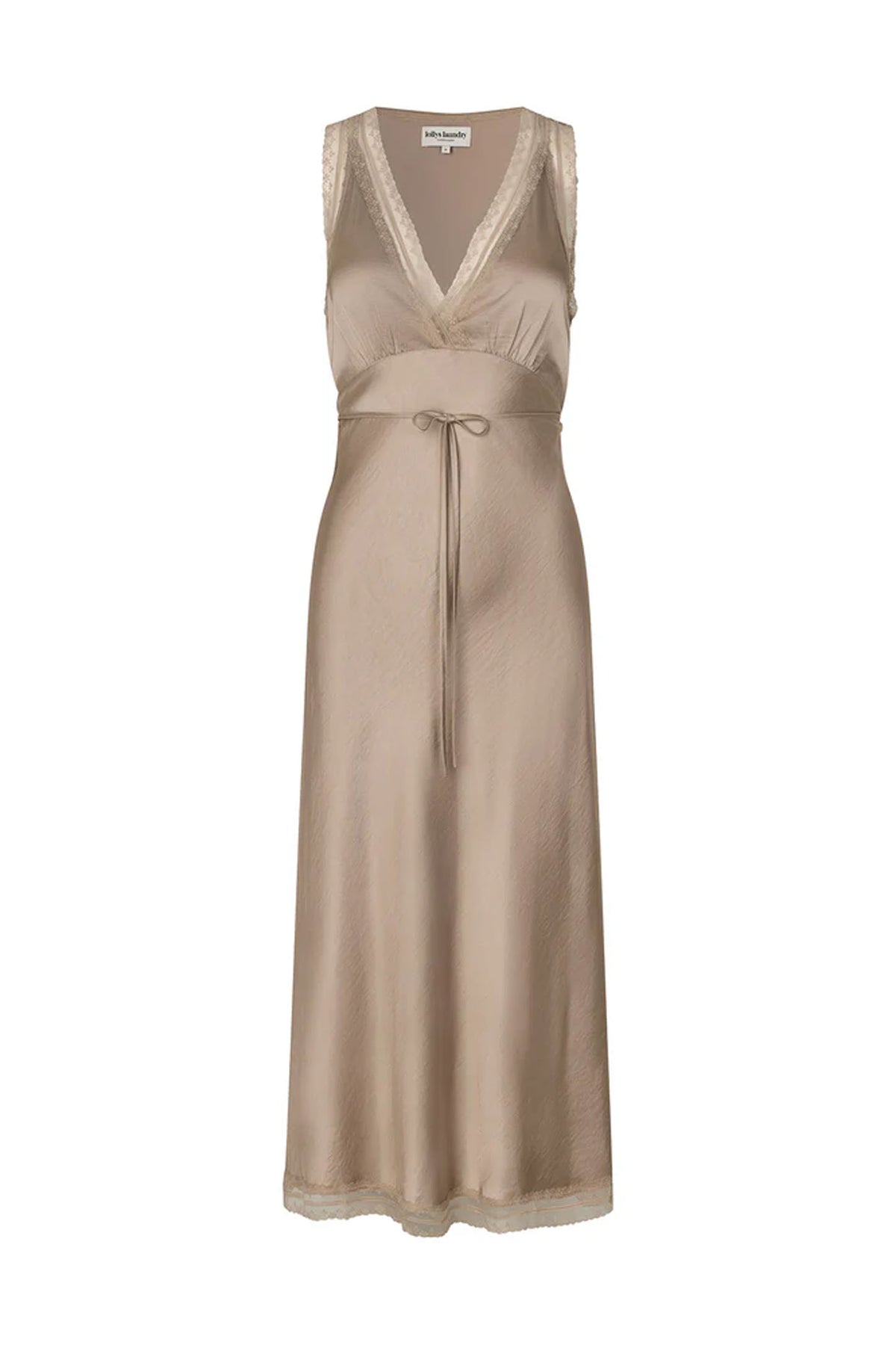 Clarill Midi Dress Sl Beige - 26252-3012