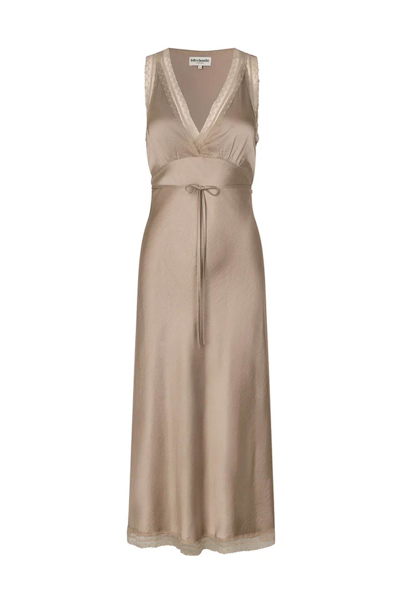 Clarill Midi Dress Sl Beige - 26252-3012
