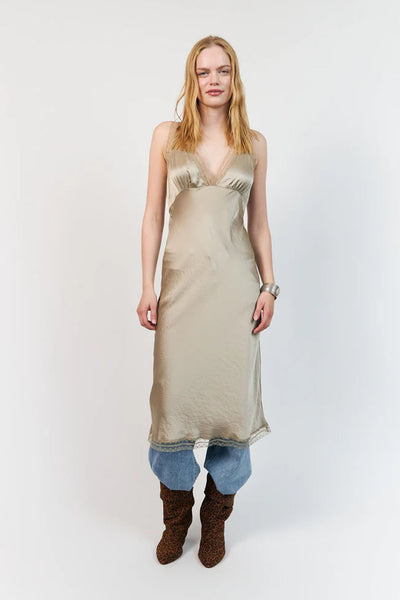 Clarill Midi Dress Sl Beige - 26252-3012 Thumbnail