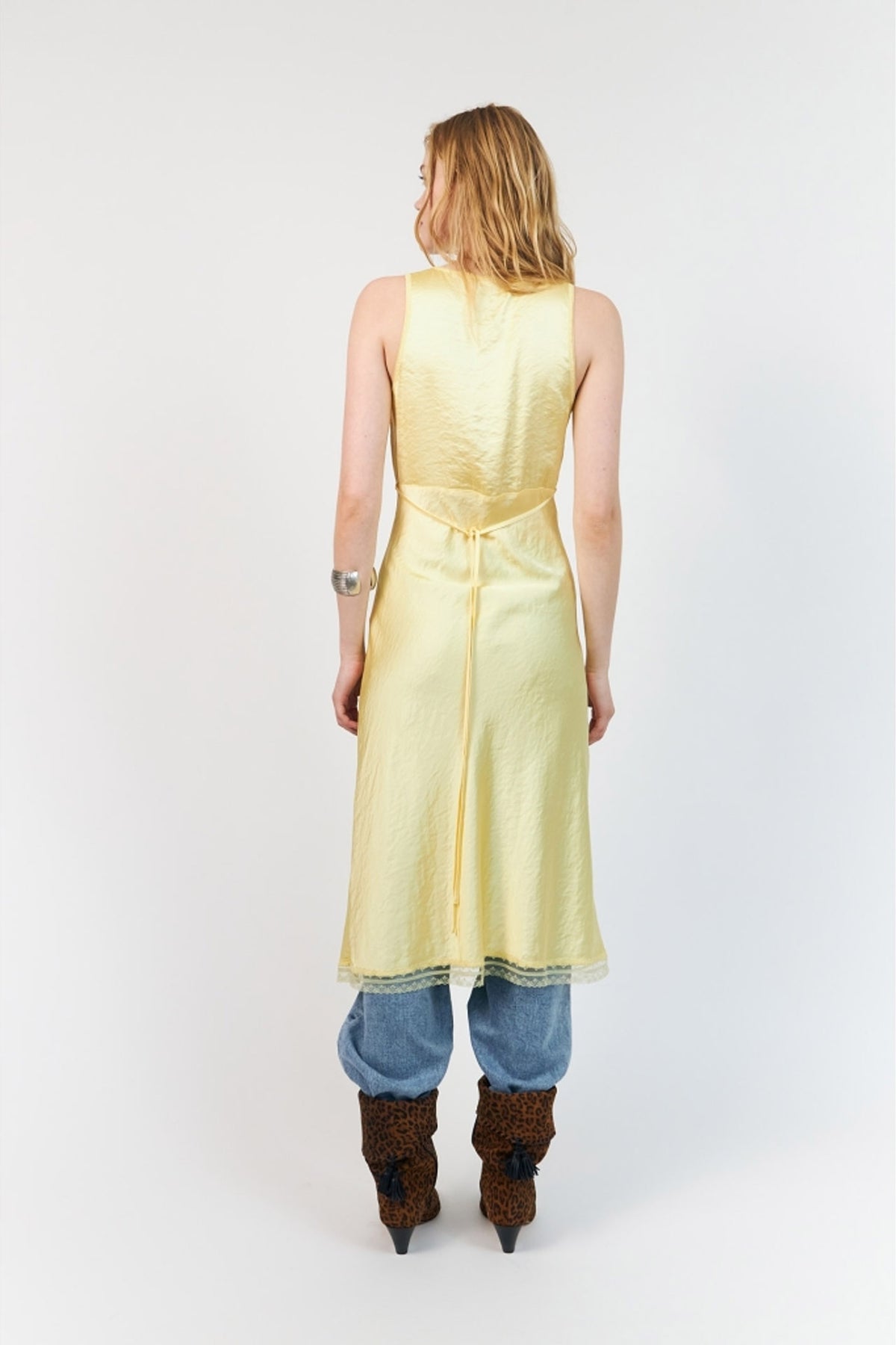 Clarill Midi Dress Sl Light yellow - 26252-3012