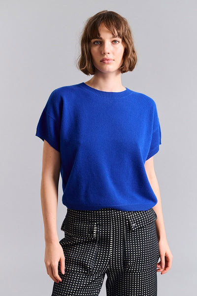 Cloud cashmere kortÃ¦rmet blus Fresh Blue - 259-1049-5526 Thumbnail