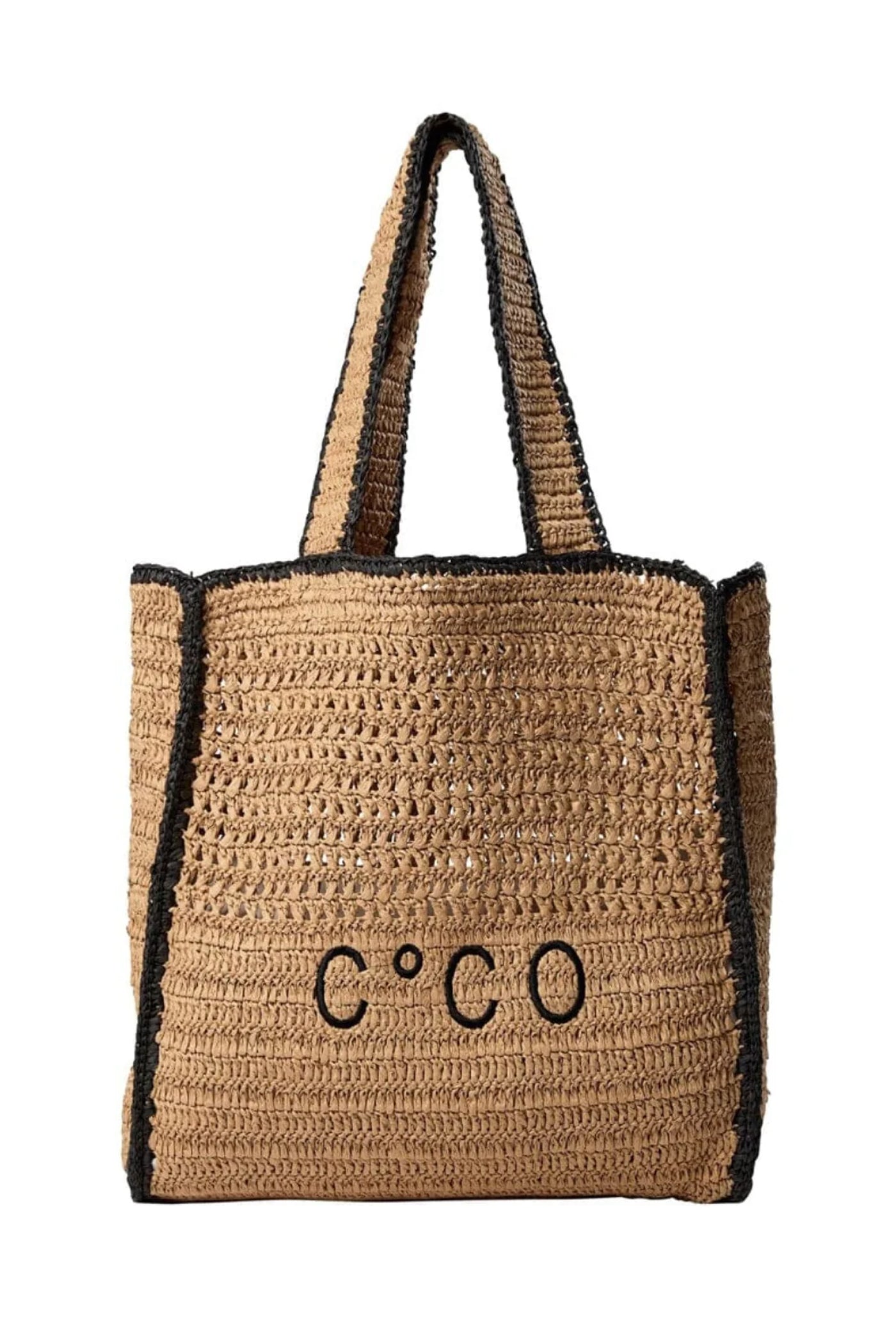 CocoCC Contrast Beach Bag 4085-Straw - 49084