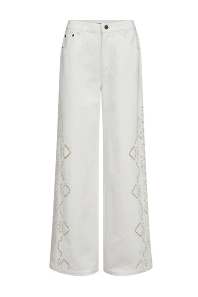 ColetteCC Embroidery LL Pant 11-Off white - 40056 Thumbnail