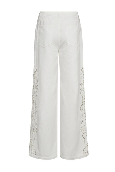 ColetteCC Embroidery LL Pant 11-Off white - 40056 Thumbnail