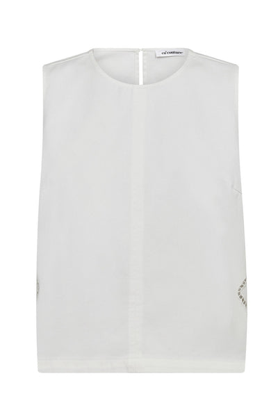 ColetteCC Embroidery Top 11-Off white - 45150 Thumbnail