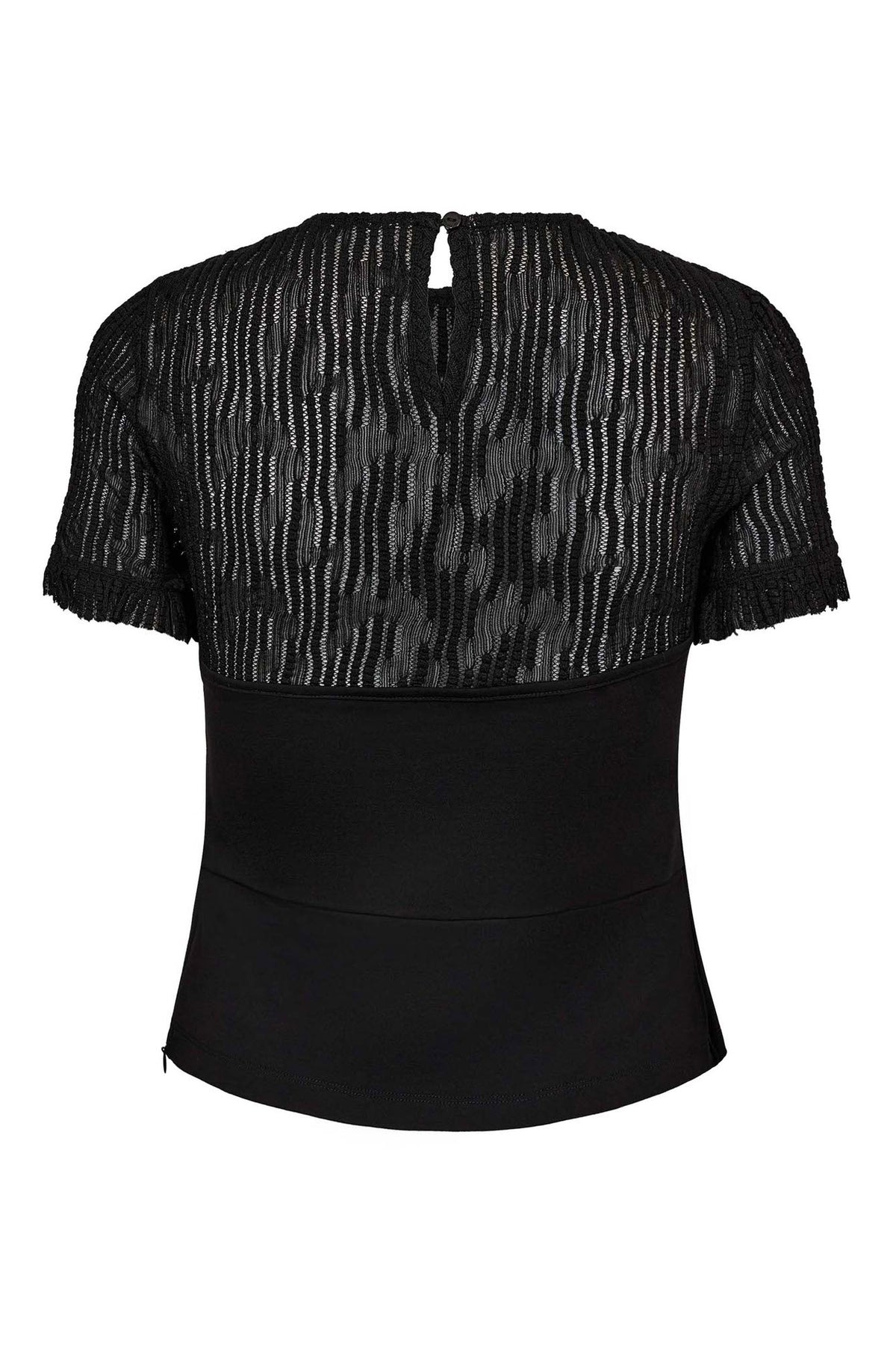 ColtonCC Lace Mix Top 96-Black - 35962