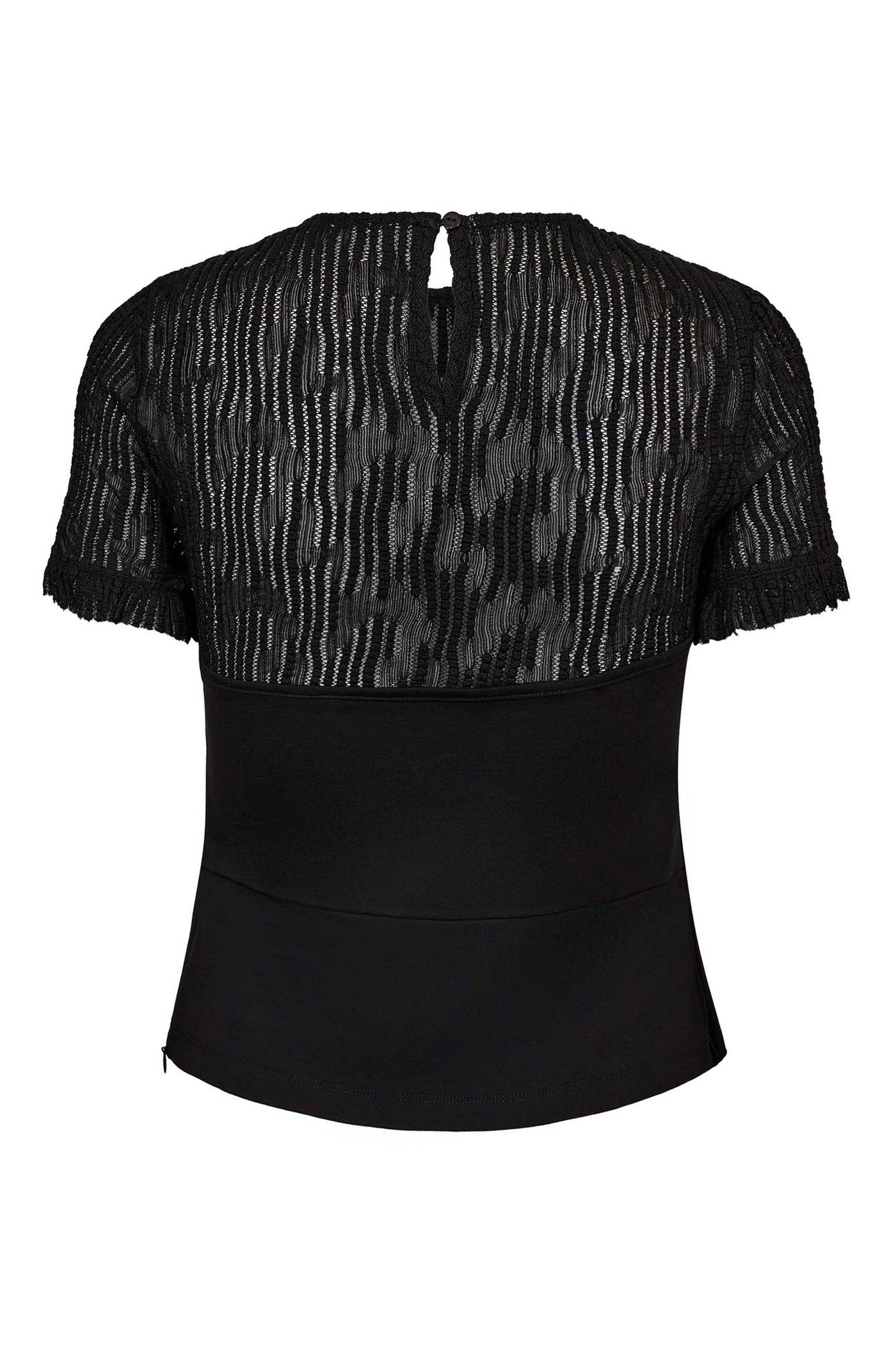 ColtonCC Lace Mix Top 96-Black - 35962