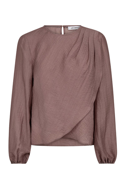 ConnyCC Drape Blouse 103-Old Rose - 45004 Thumbnail