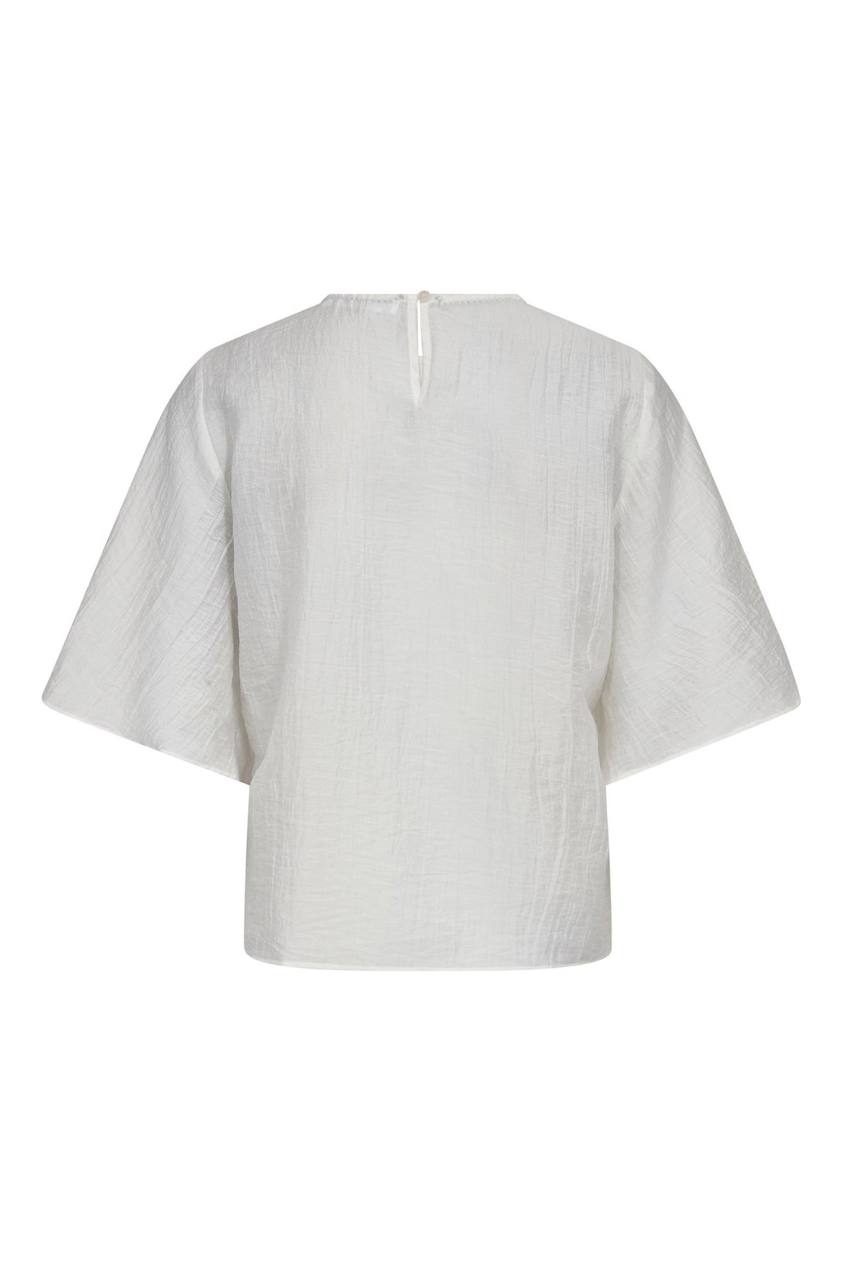 ConnyCC Drape SS Blouse 4000-White - 45093