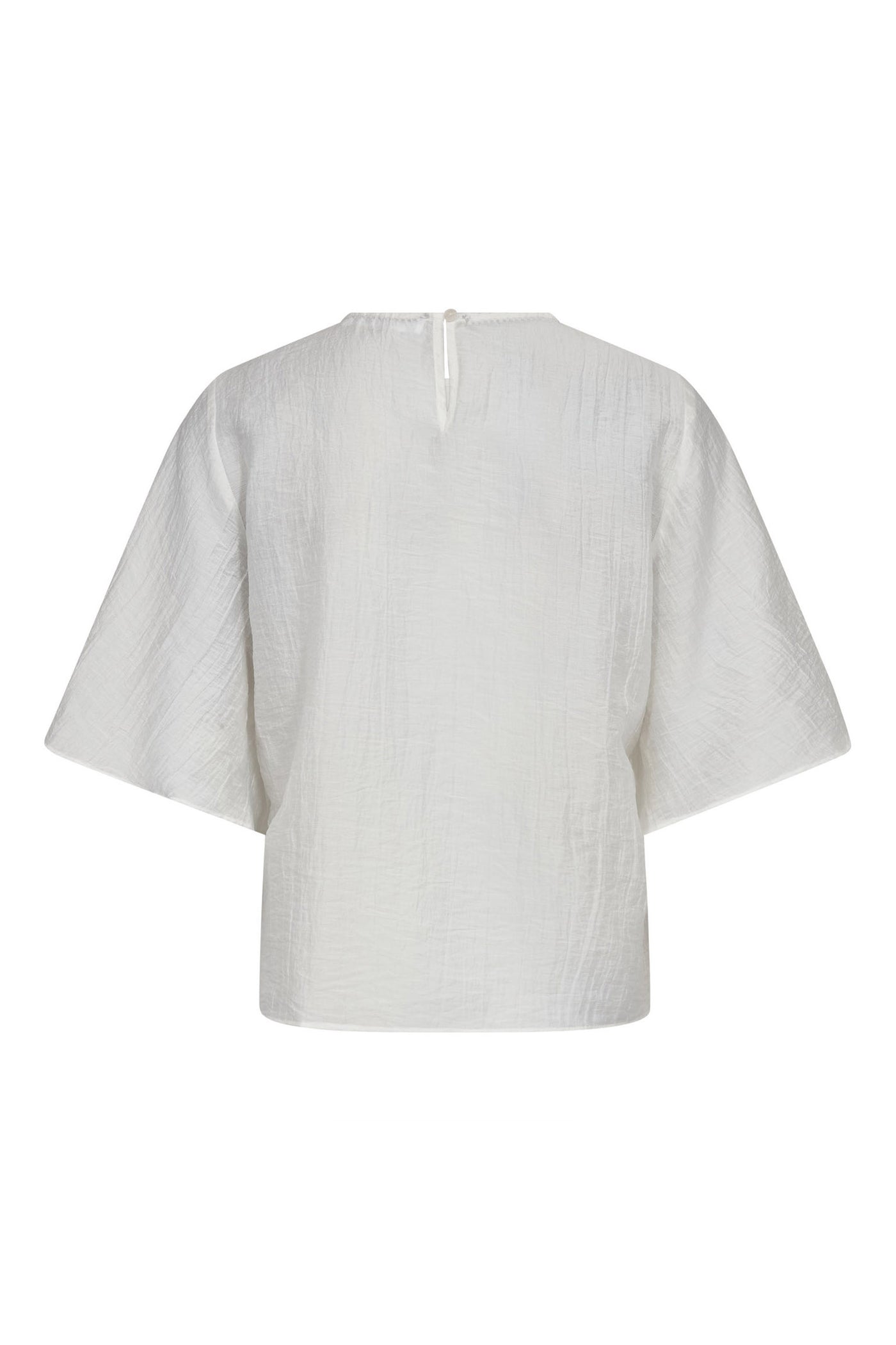 ConnyCC Drape SS Blouse 4000-White - 45093