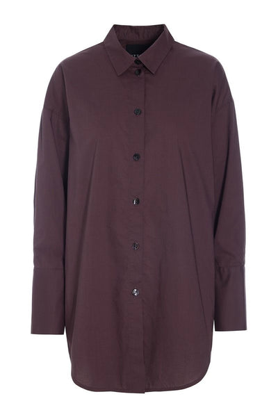 Core cotton stor skjorte RAISIN - 261-2226-5329 Thumbnail