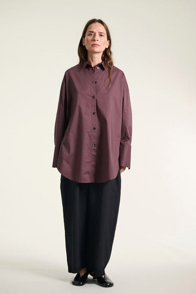 Core cotton stor skjorte RAISIN - 261-2226-5329 Thumbnail
