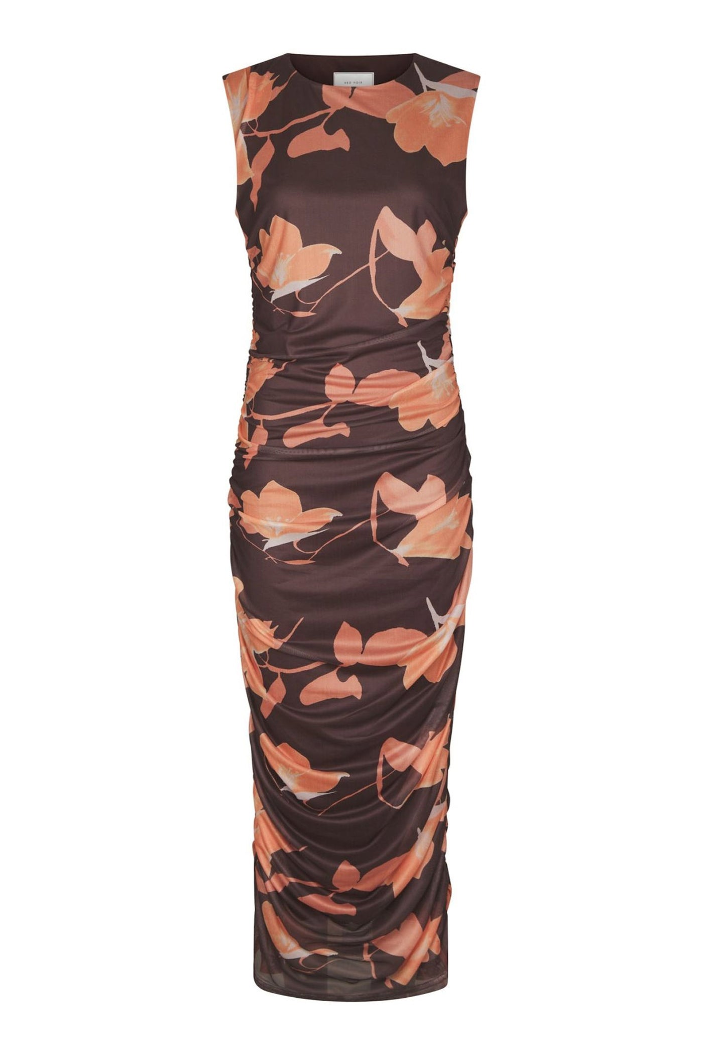 Corilina Flower Mesh Dress Brown - 168542