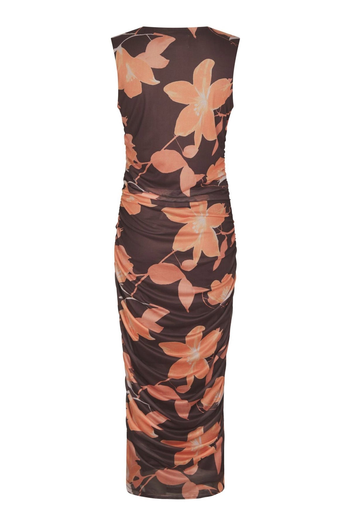 Corilina Flower Mesh Dress Brown - 168542