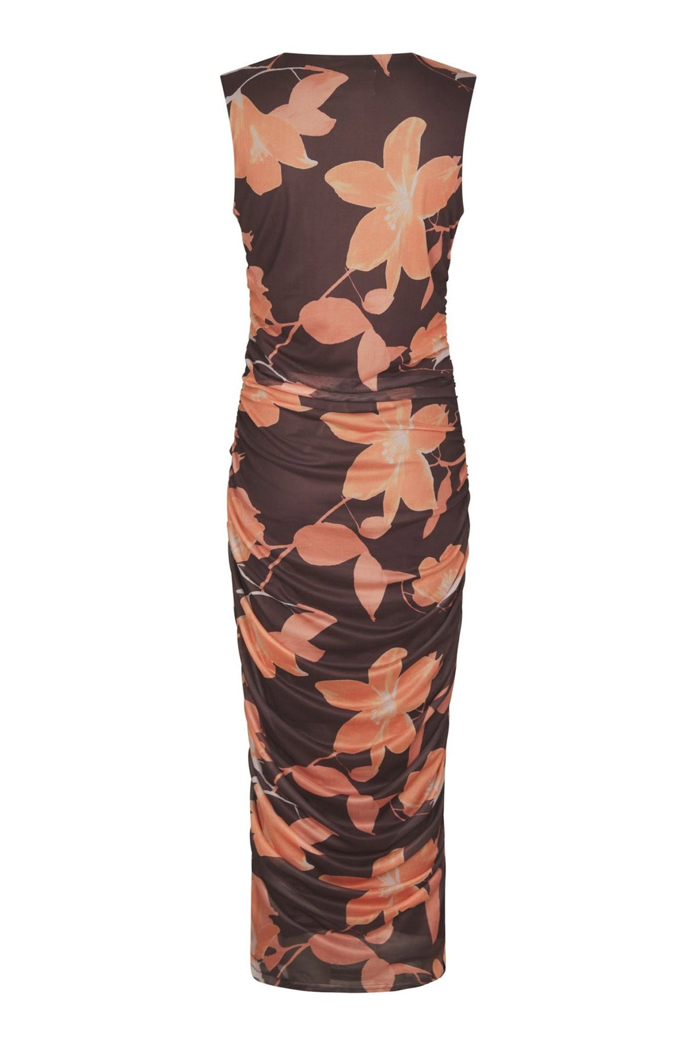 Corilina Flower Mesh Dress Brown - 168542