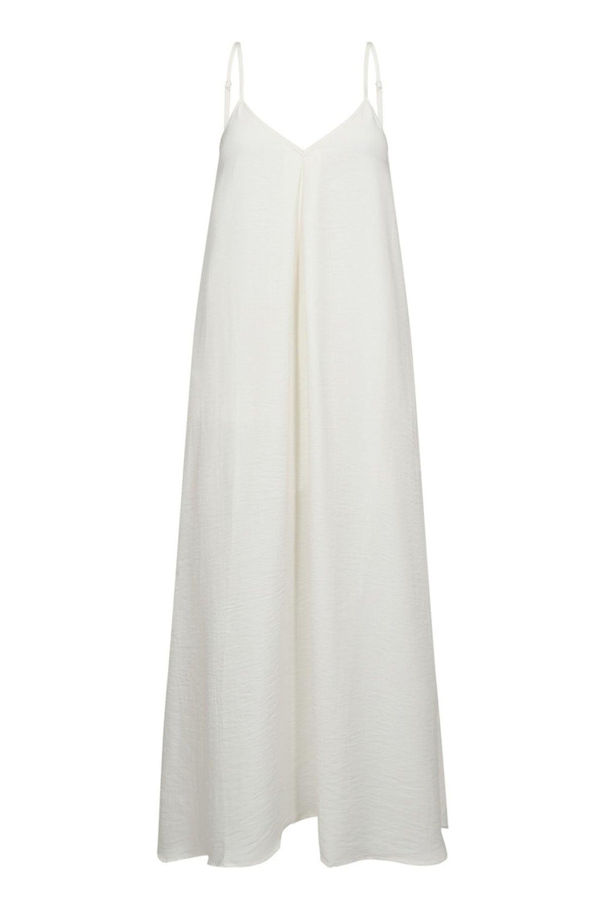 Corsica Pleat Strap Dress Whit White - HL10649