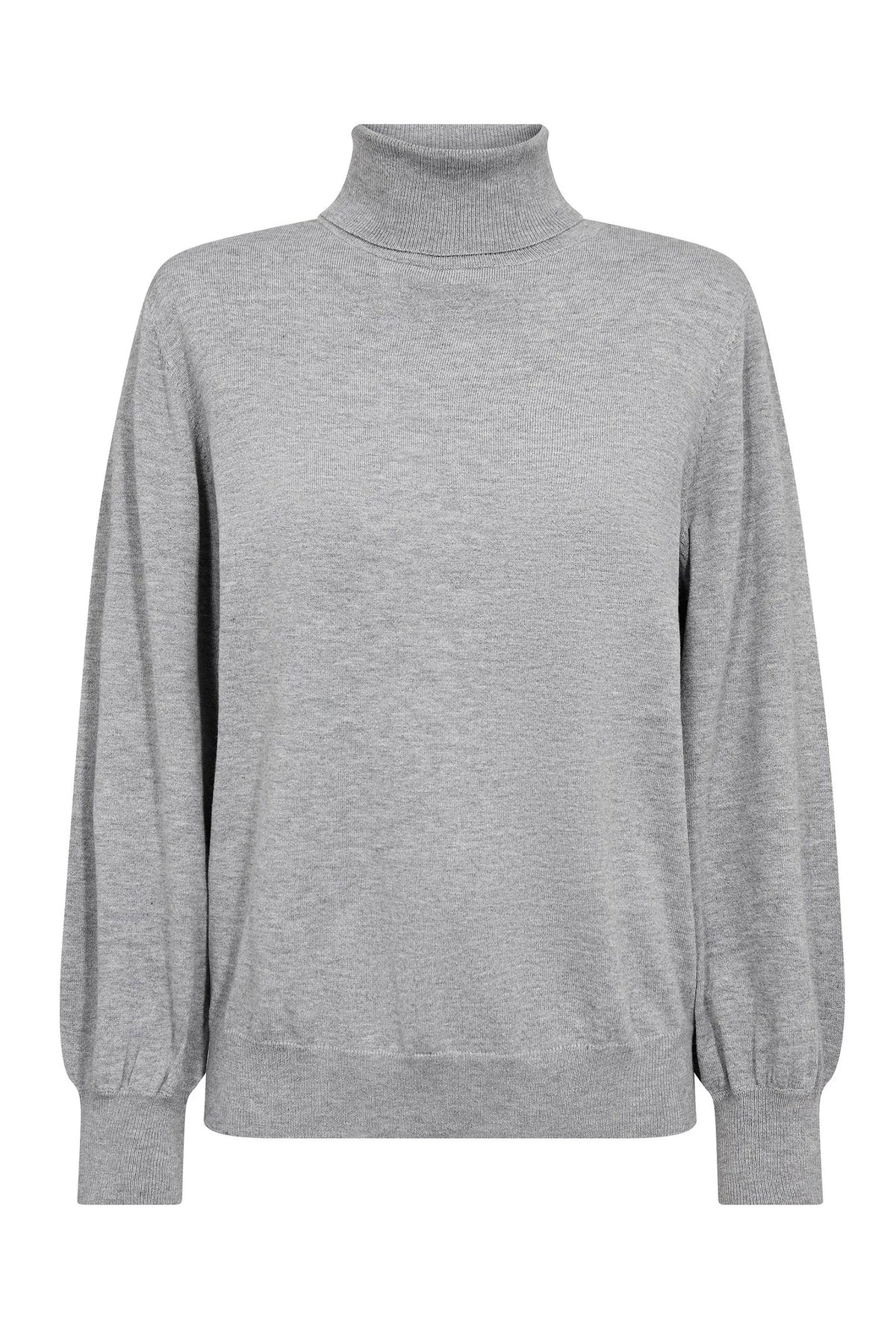 CoryCC Padded Roll-Neck Knit 65006-Grey Melange - 500213