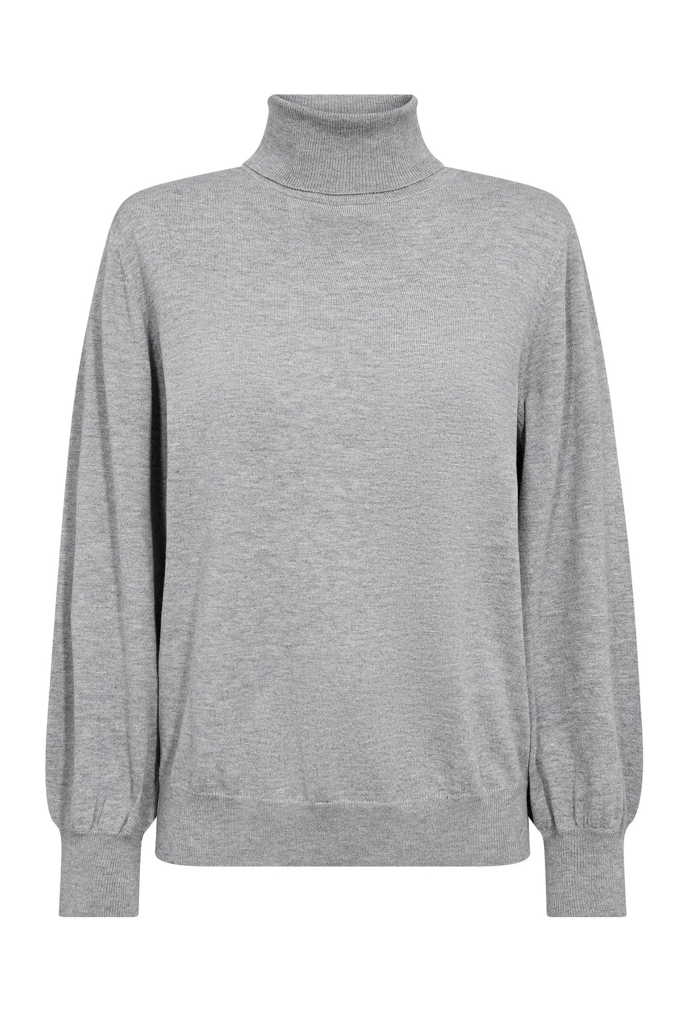 CoryCC Padded Roll-Neck Knit 65006-Grey Melange - 500213
