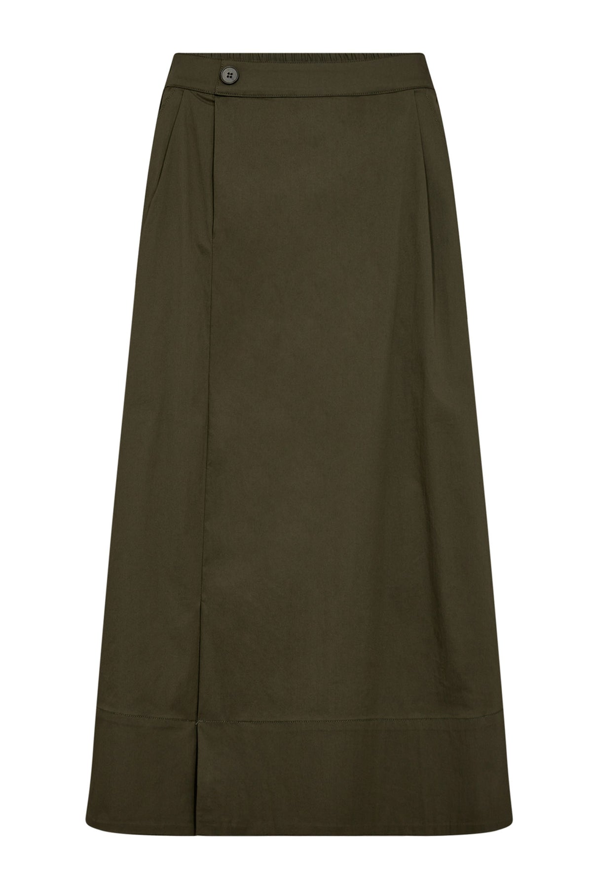 CottonCC Crisp Midi Skirt 7555-Army - 34151