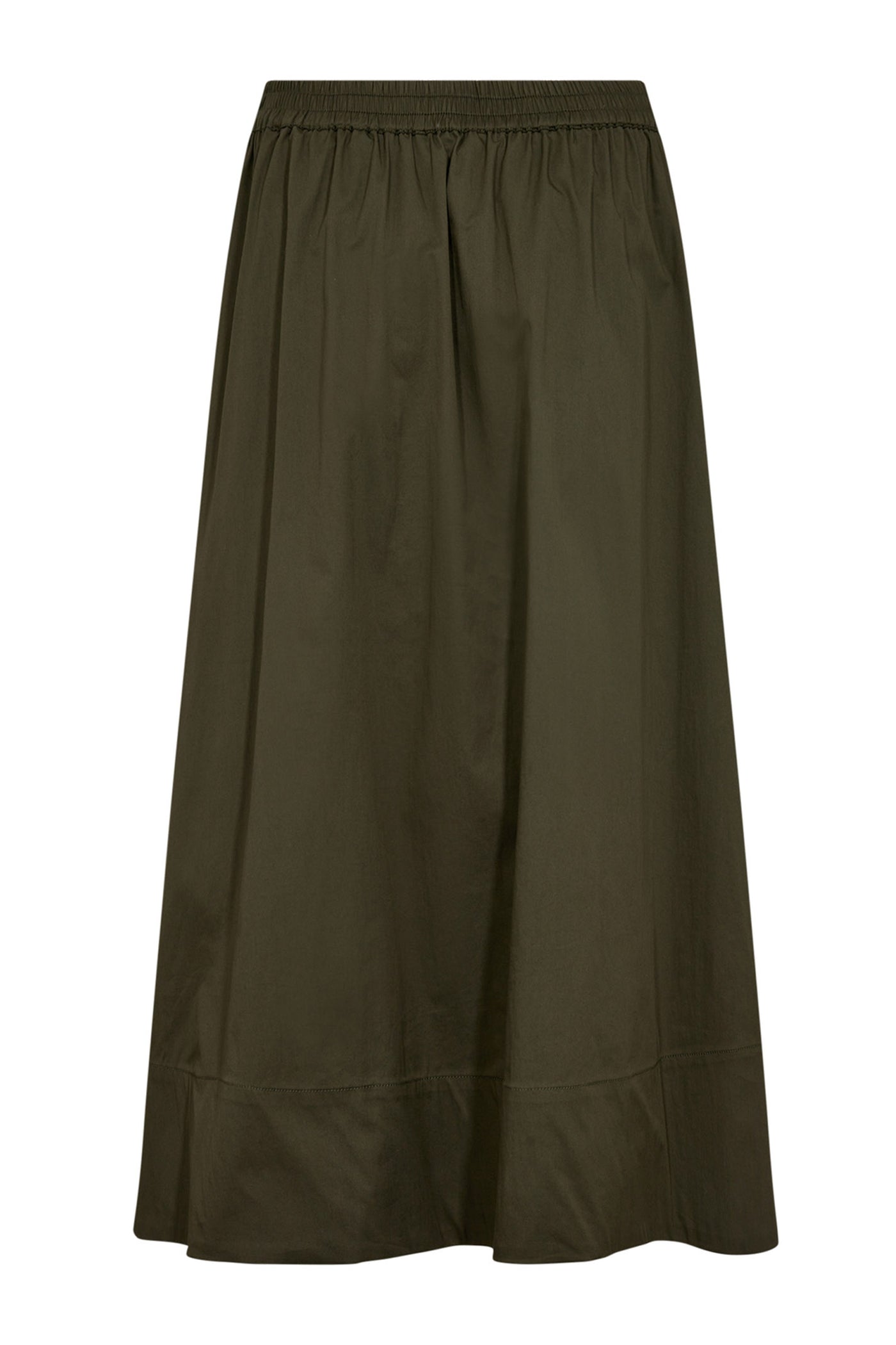 CottonCC Crisp Midi Skirt 7555-Army - 34151