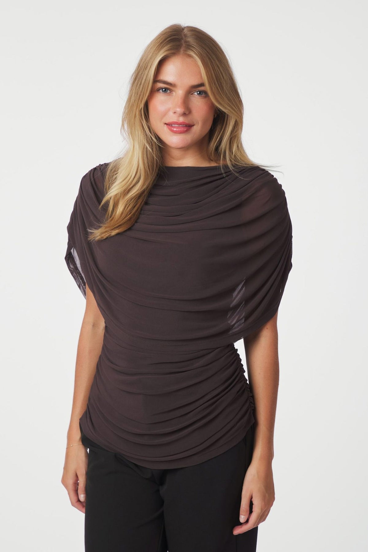Cottuna Drapy Mesh Brown - 167205