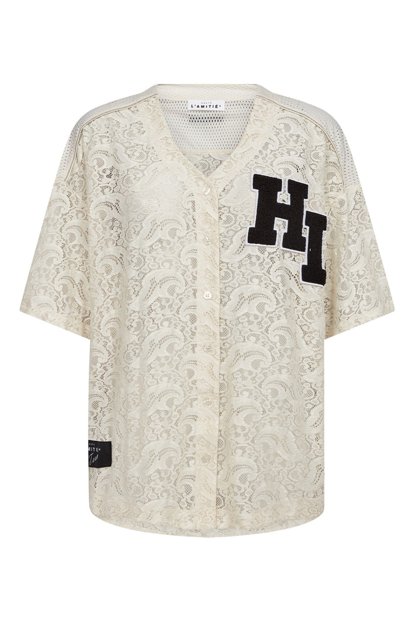 Court Lace Tee Pearl - HL10466