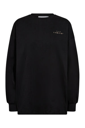 Crew Neck Ls Tee Black/ Walnut Print - HL10420