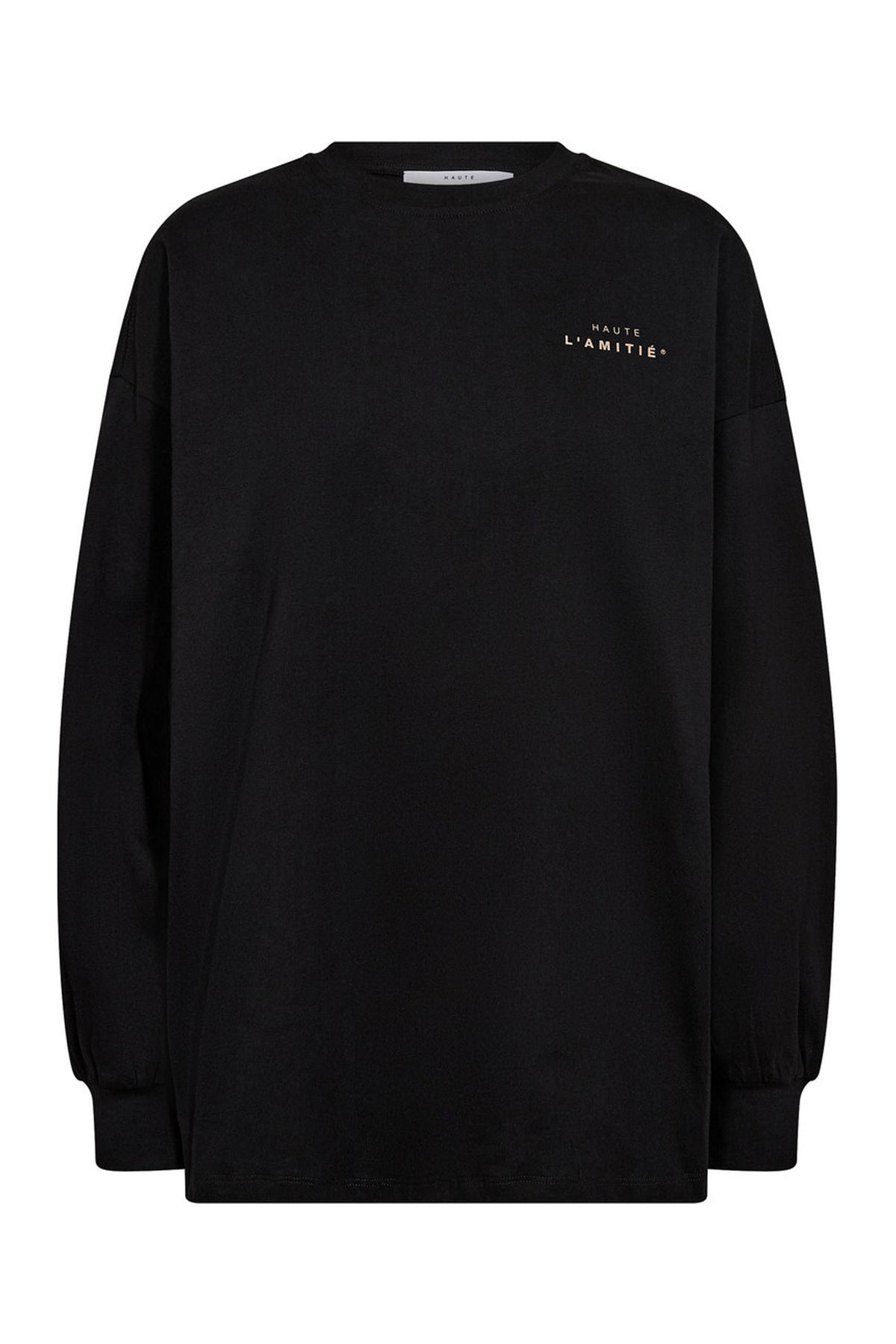 Crew Neck Ls Tee Black/ Walnut Print - HL10420