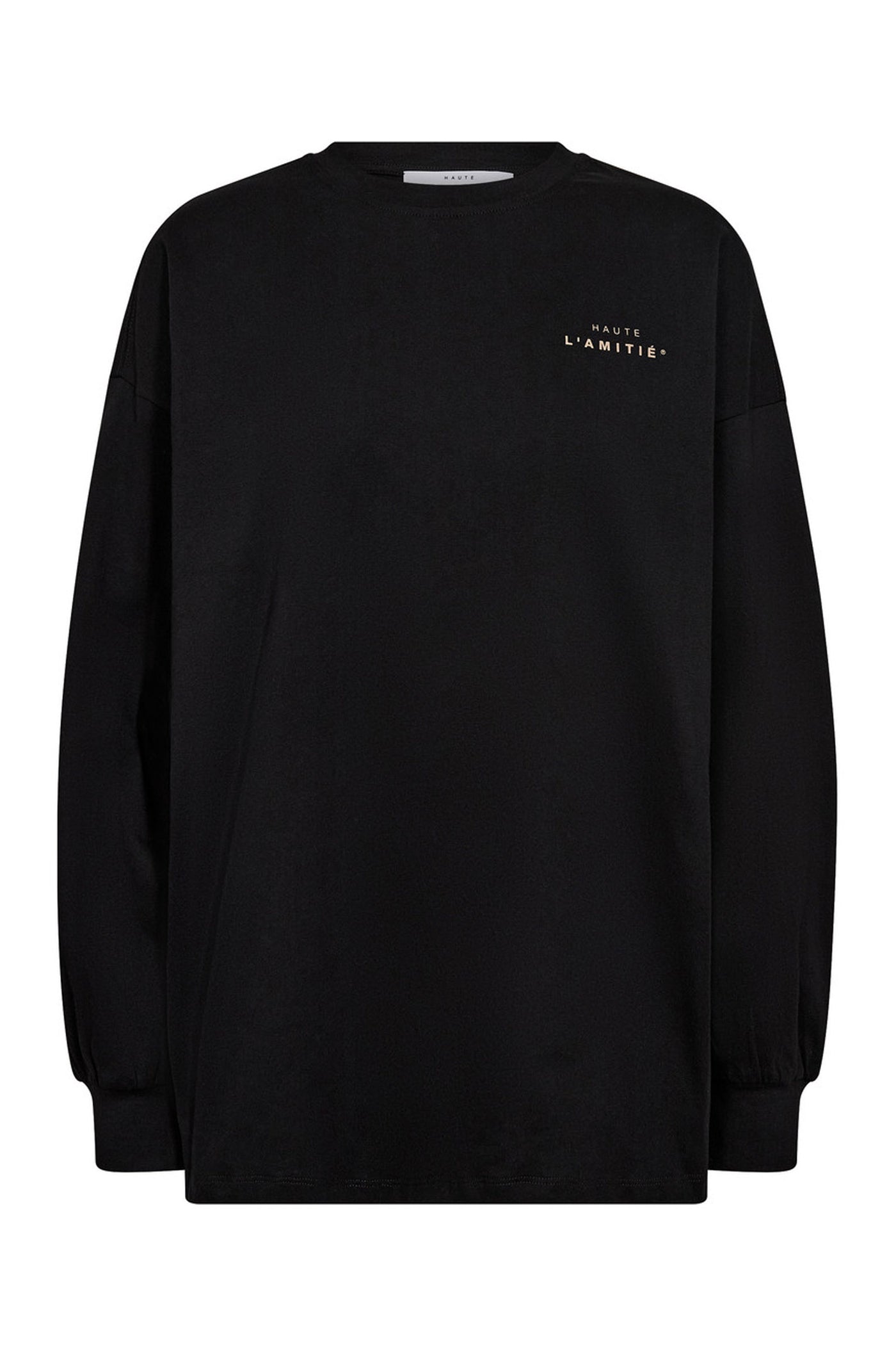 Crew Neck Ls Tee Black/ Walnut Print - HL10420