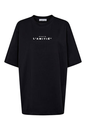 Crew Rub Print Tee Black - HL10385
