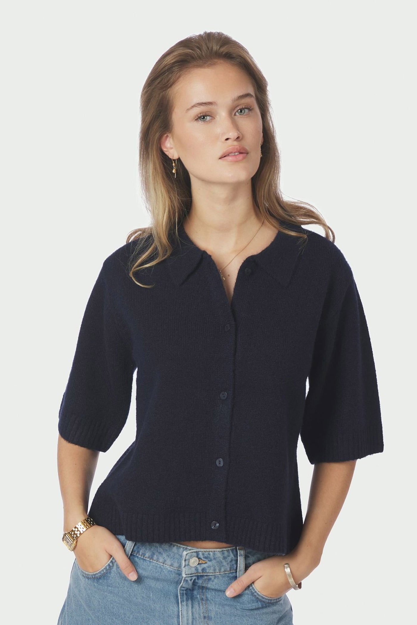 Cunna Knit Blouse Navy - 166251