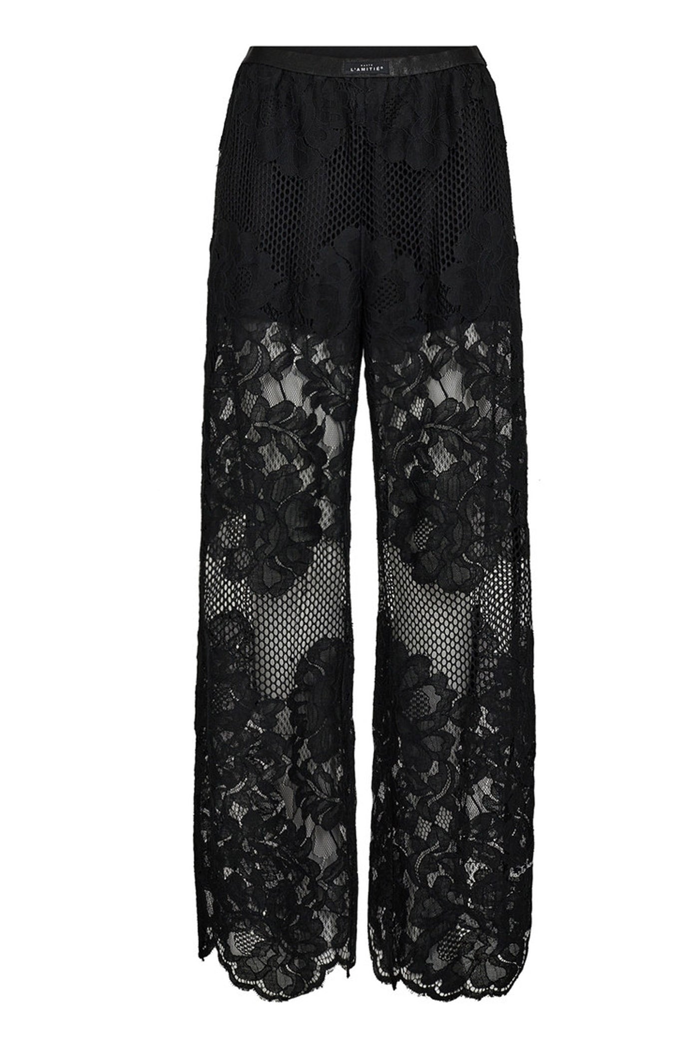 Curvey Lace HL10214 Hem Pant Black