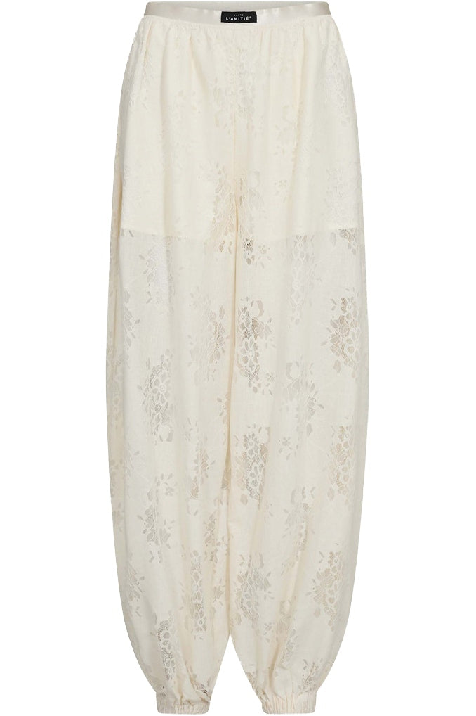 Bella Lace Harem Tall Pant Off-White - HL10653