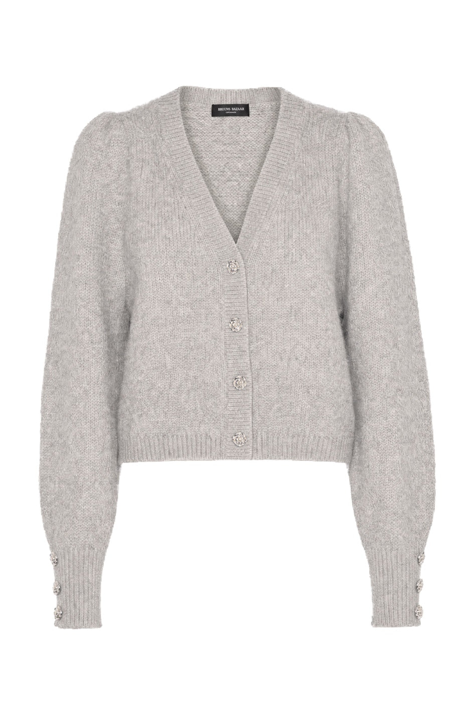 SyringabrushedBBKrista knit ca Light Grey Melange - BBW5074