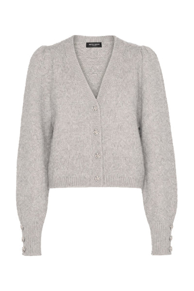 SyringabrushedBBKrista knit ca Light Grey Melange - BBW5074 Thumbnail