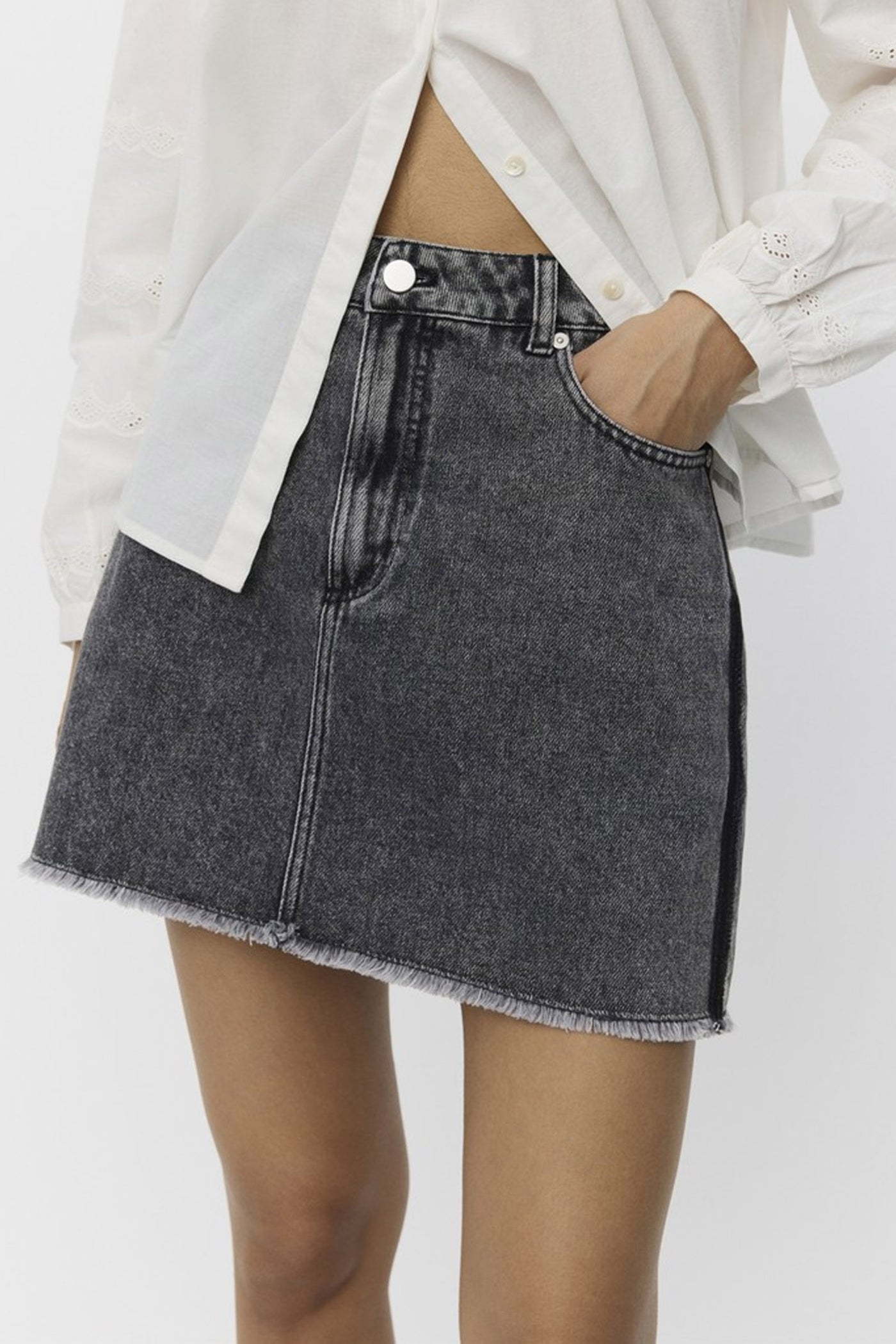 DAFNESW SKIRT 1015 Washed black - S253271