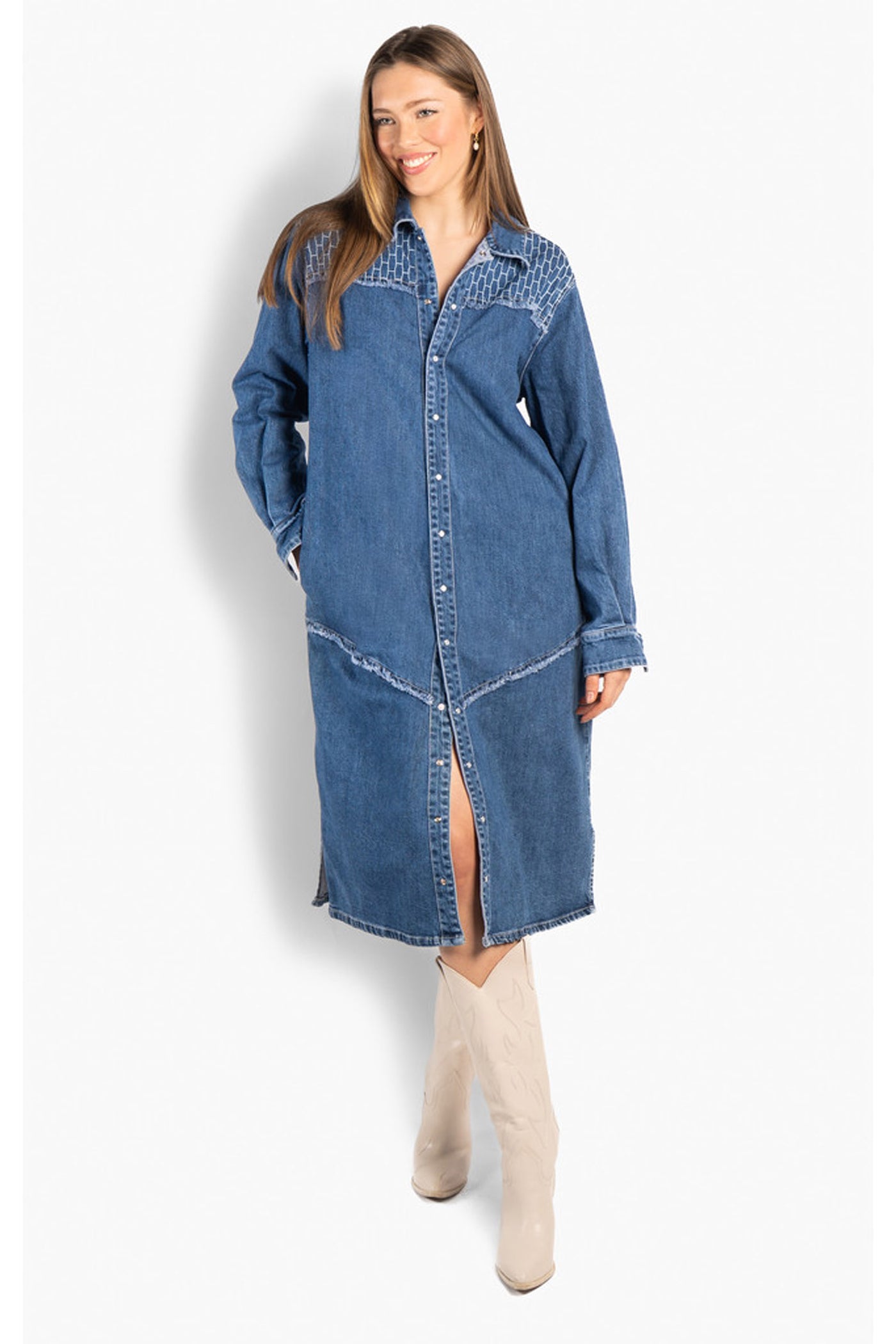 DHARMA Dress 9501 Light Wash Blue Denim - 2610160516