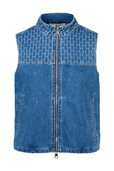 DHARMA Vest 9501 Light Wash Blue Denim - 2610190520 Thumbnail