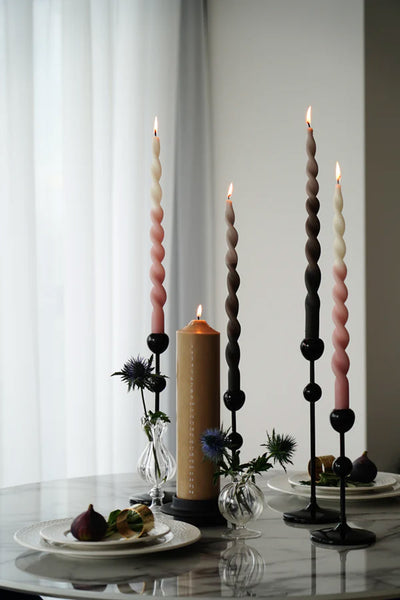 Paia Copenhagen Twist Candle - Æske med 2 - Dip-dye Rose Thumbnail