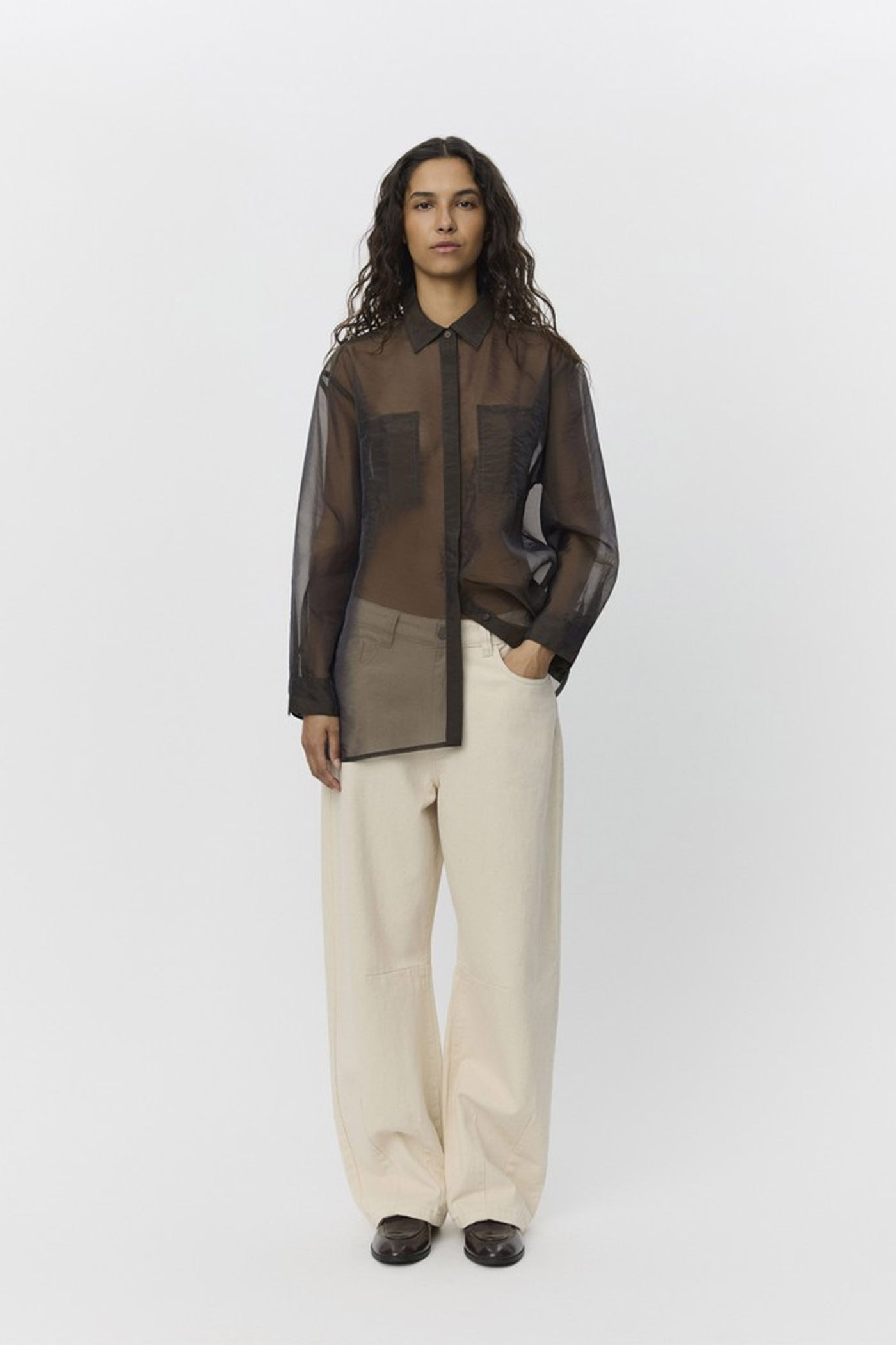 DONNASW SHIRT 7025 Dark brown