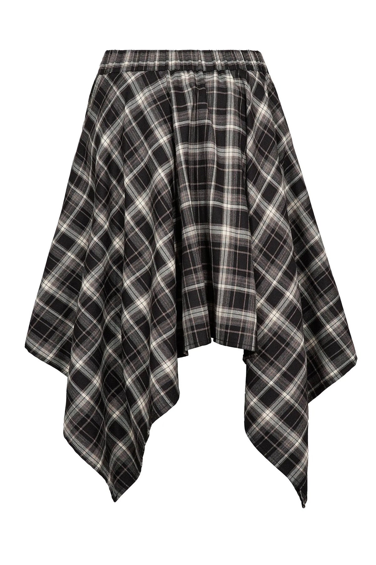 DagnyCC Check Tie Skirt 65001-Black - 500069