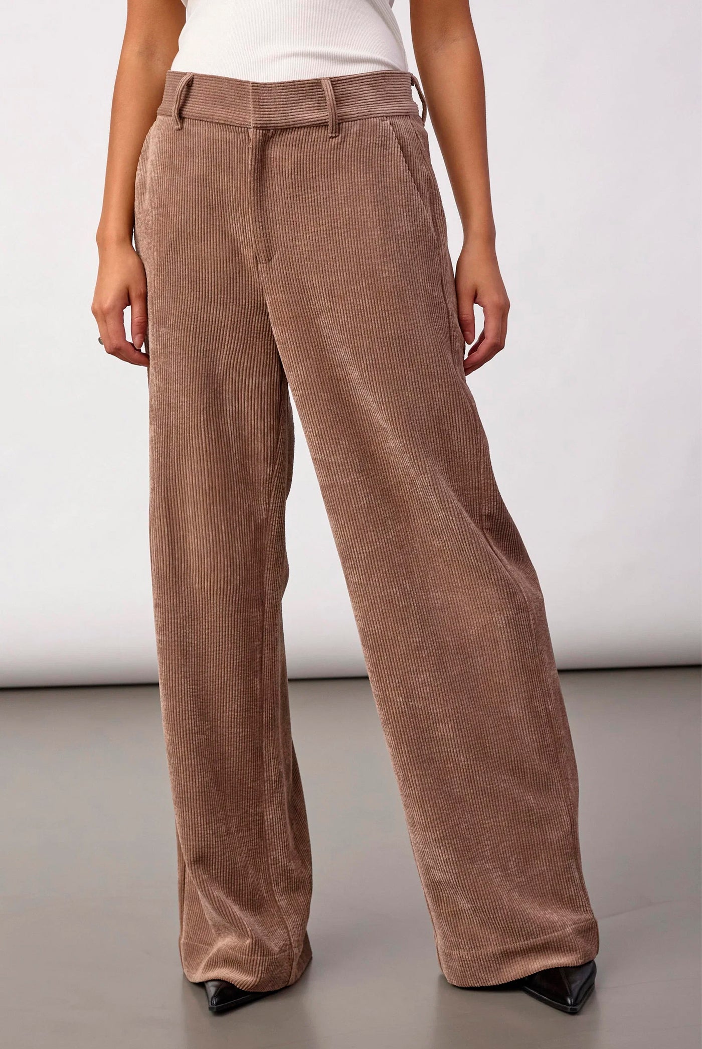 DaisyCC Cord Pant 20009-Walnut - 500574