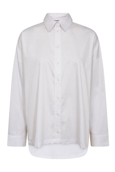DaliaCC Oversize Slit Shirt 4000-White - 45097 Thumbnail