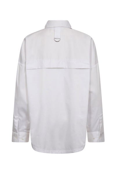 DaliaCC Oversize Slit Shirt 4000-White - 45097 Thumbnail