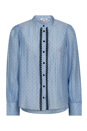 DallyCC Dot Shirt 23-Pale Blue - 45008